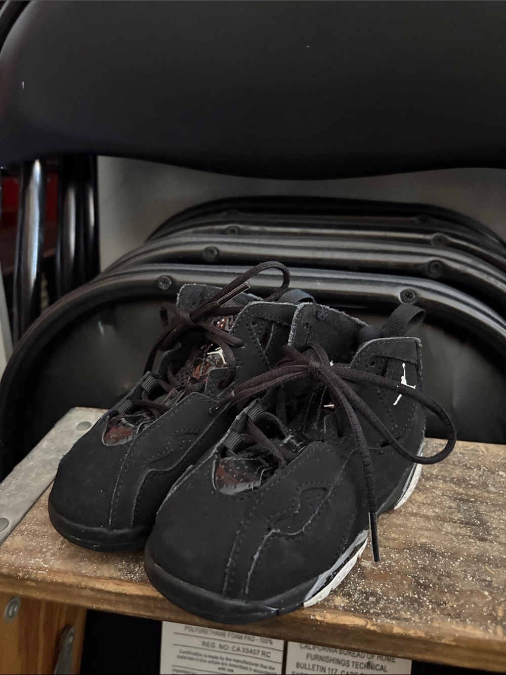 Jordan Kids Black and White Mid-Top Sneakers